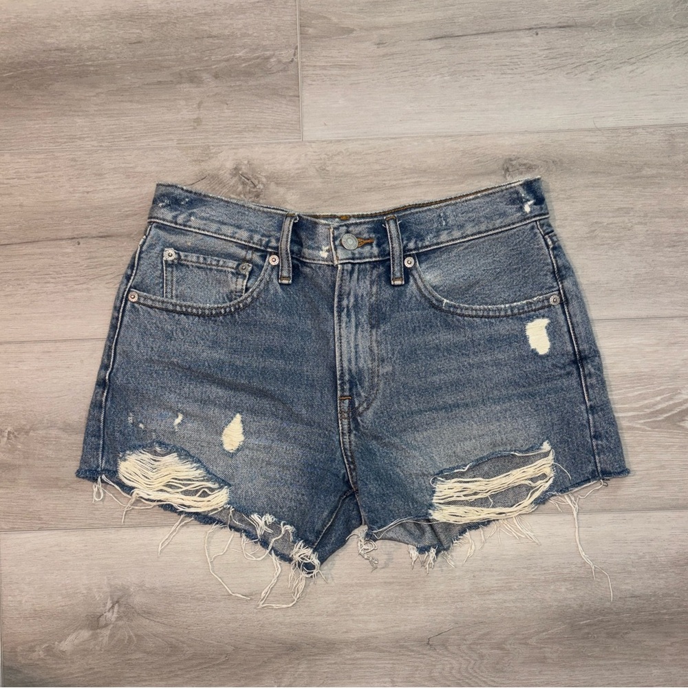 Lucky Brand Blue Distressed Jean Shorts